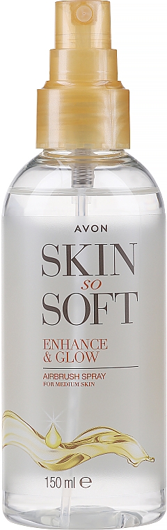 Rozświetlający olejek opalający w sprayu - Avon Skin So Soft Enhance&Glow Airbrush Spray