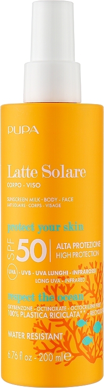 Mleczko do opalania twarzy i ciała - Pupa Sunscreen Milk High Protection SPF 50 — Zdjęcie N1