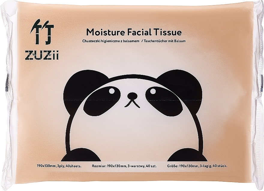 Bambusowe chusteczki higieniczne z balsamem - Zuzii Moisture Facial Tissue — Zdjęcie N1
