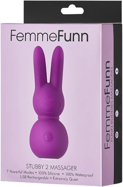 Wibrator w kształcie królika, fioletowy - Femme Funn Stubby 2 Massager  — Zdjęcie N4