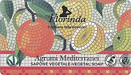 Mydło toaletowe Śródziemnomorskie cytrusy - Florinda Mosaici Italiani Vegetal Soap  — Zdjęcie N1