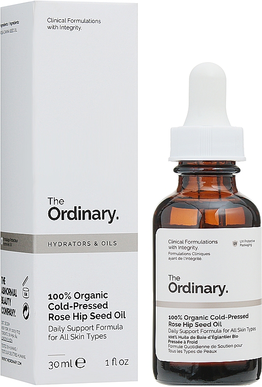 Tłoczony na zimno organiczny olej z nasion dzikiej róży - The Ordinary Hydrators & Oils 100% Organic Cold-Pressed Rose Hip Seed Oil