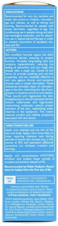Specjalny krem natłuszczający do twarzy i ciała - Pharmaceris E Emotopic Special Lipid-Replenishing Cream — Zdjęcie N3