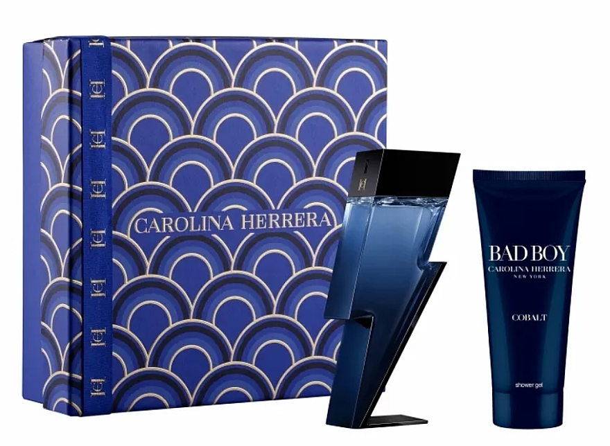 Carolina Herrera Bad Boy Cobalt - Zestaw (edp/100ml + sh/gel/100ml — Zdjęcie N1