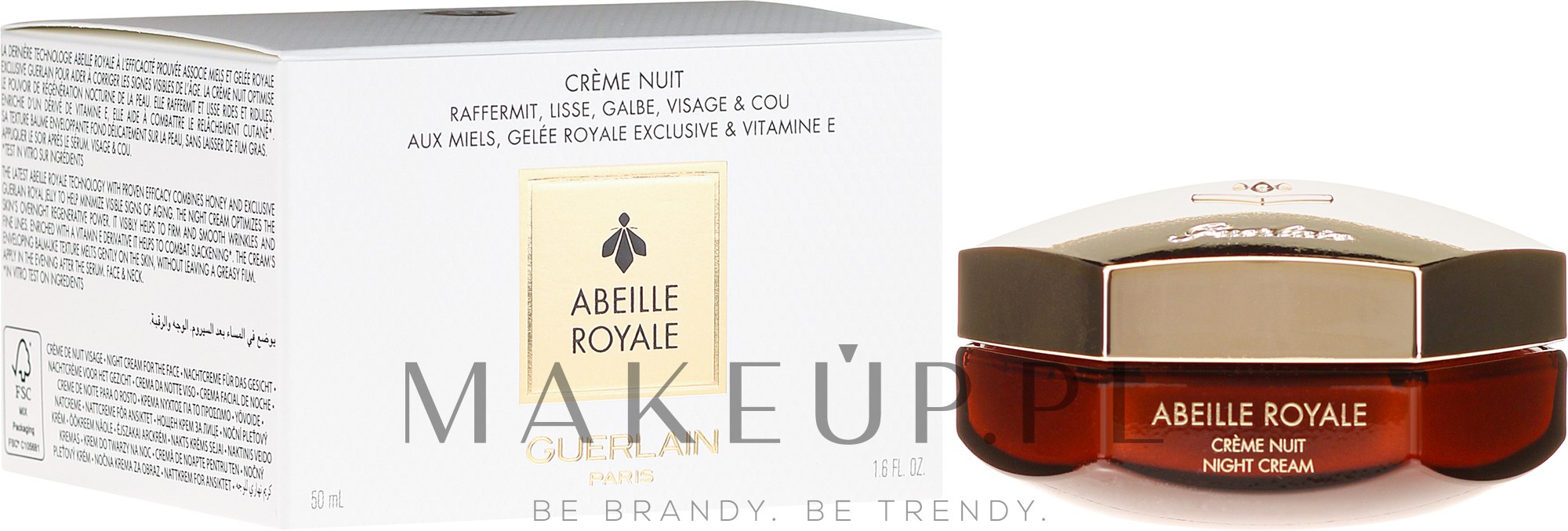 Ujędrniający krem do twarzy na noc - Guerlain Abeille Royale Night Cream — Zdjęcie 50 ml