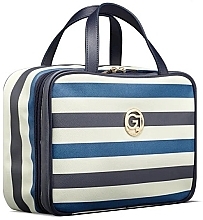 Kosmetyczka - Gillian Jones Organizer Cosmeticbag With Hangup Function Dark Blue/White Stripe — Zdjęcie N3