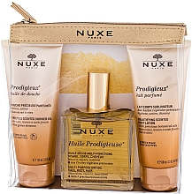 Kup Zestaw - Nuxe Trousse Travel with Nuxe Prodigieuse Collection (oil/100ml + lot/100ml + oil/100ml)