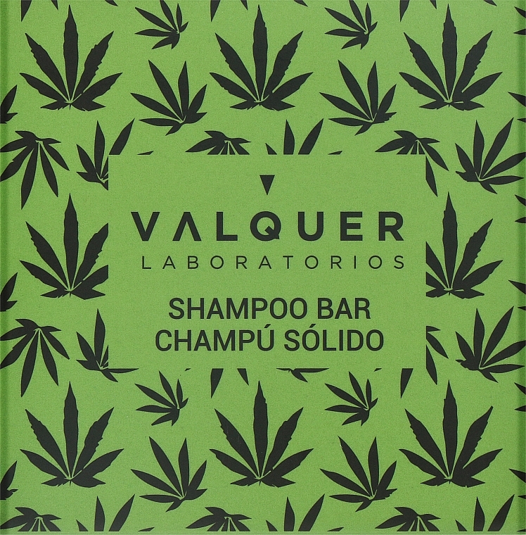 Szampon w kostce z olejem konopnym - Valquer Shampoo Bar With Cannabis Extract & Hemp Oil — Zdjęcie N1