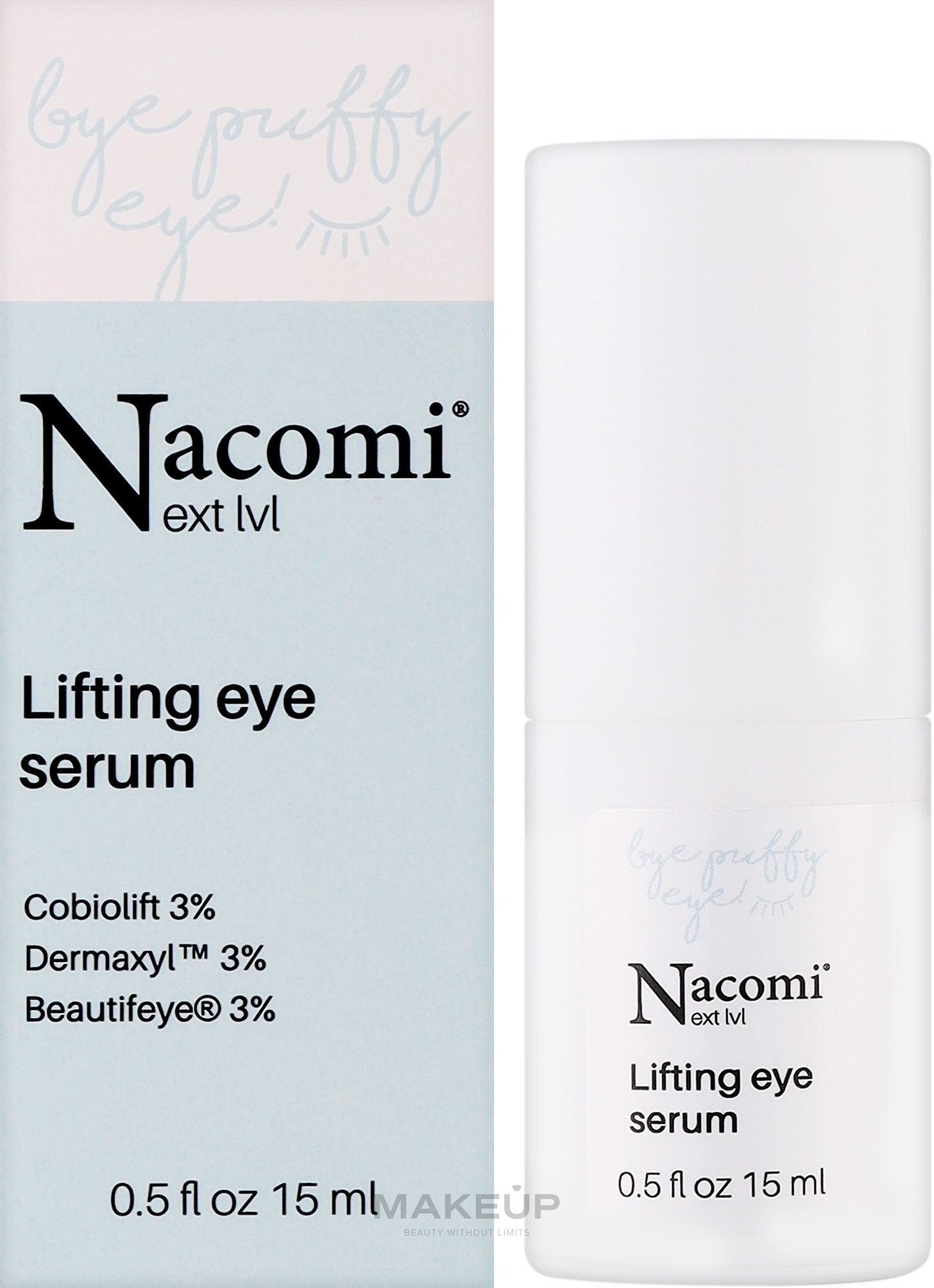 Liftingujące serum pod oczy - Nacomi Next Level Lifting Eye Serum — Zdjęcie 15 ml