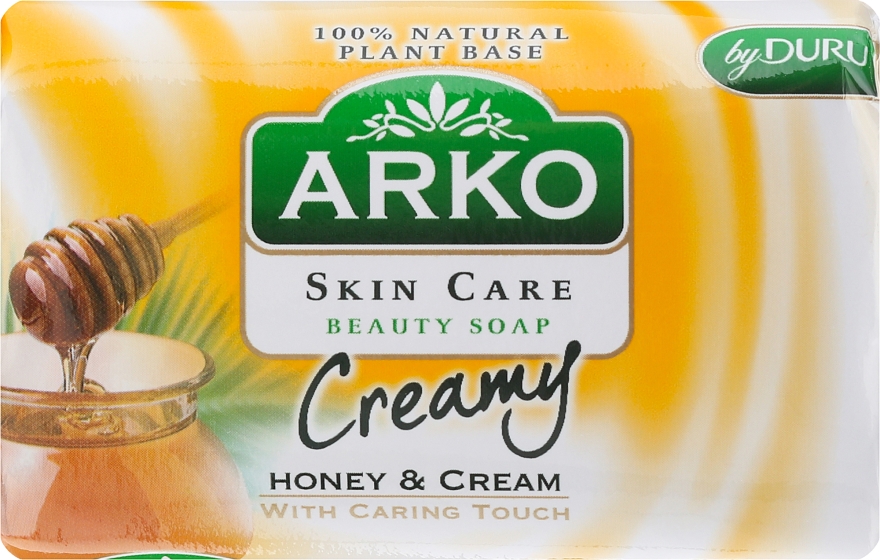 Mydło w kostce do rąk Miód i krem - Arko Beauty Soap Creamy Honey & Cream — Zdjęcie N1