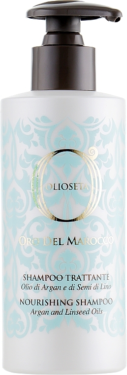 Odżywczy szampon z olejami arganowym i z nasion lnu Złoto Maroka - Barex Italiana Olioseta Shampoo — Zdjęcie N5