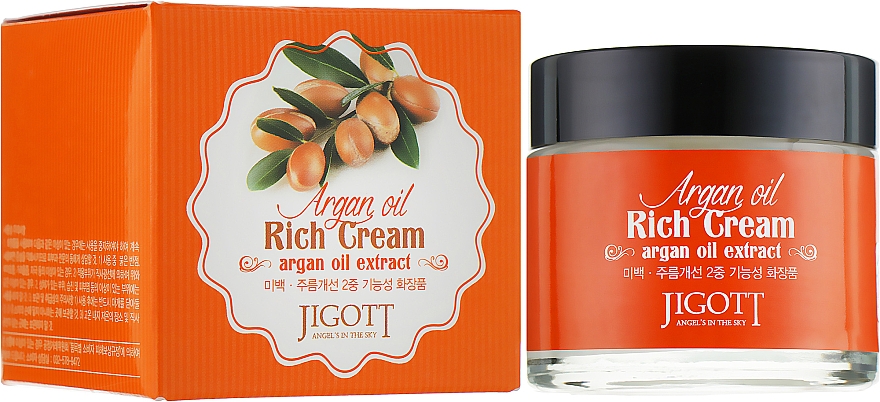 Bogaty krem ​​do twarzy z olejkiem arganowym - Jigott Argan Oil Rich Cream