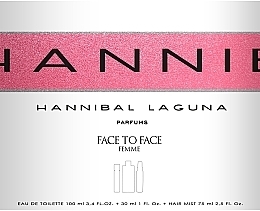 Hannibal Laguna Face To Face - Zestaw (edt/100ml + edt/30ml + h/mist/75ml) — Zdjęcie N2