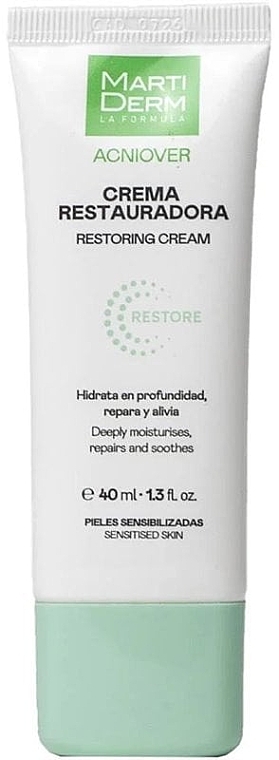 Rewitalizujący krem ​​do skóry skłonnej do trądziku - MartiDerm Acniover Restoring Cream — Zdjęcie N1