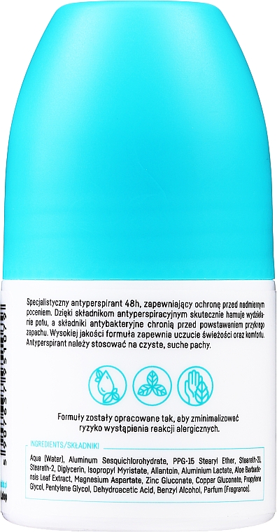 Antyperspirant-dezodorant w kulce 48h - BasicLab Dermocosmetics Anti-Perspiris  — Zdjęcie N5