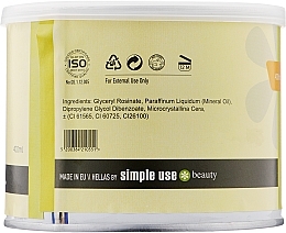 Ciepły wosk do depilacji w słoiku - Simple Use Beauty Depilation Wax — Zdjęcie N4