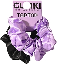 Gumki do włosów, czarna i fioletowa - Taptap — Zdjęcie N1