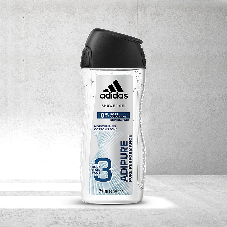 Żel pod prysznic 3 w 1 dla mężczyzn - Adidas Adipure 3-in-1 — Zdjęcie N2