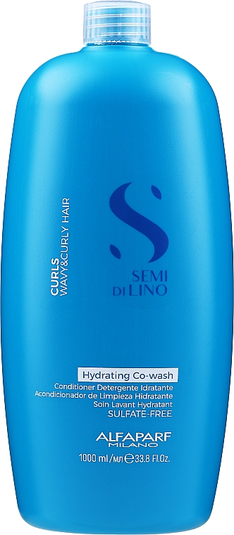 Nawilżająca odżywka do włosów kręconych - Alfaparf Semi Di Lino Curls Hydrating Co-Wash Conditioner — Zdjęcie N3