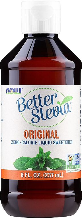 Słodzik w płynie Original - Now Foods Better Stevia Liquid Sweetener Original — Zdjęcie N1