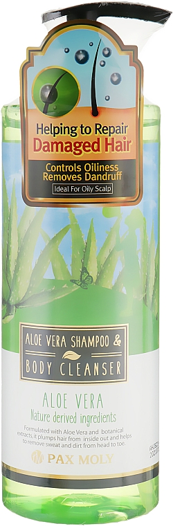 Szampon-żel do włosów i ciała z ekstraktem z aloesu - Pax Moly Aloe Vera Shampoo & Body Cleanser — Zdjęcie N1