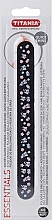 Pilnik polerski, 17,5 cm, ziarnistość 400/400, 1460 B, czarny - Titania Rapid Gloss Buffer & Stick On Nails — Zdjęcie N1