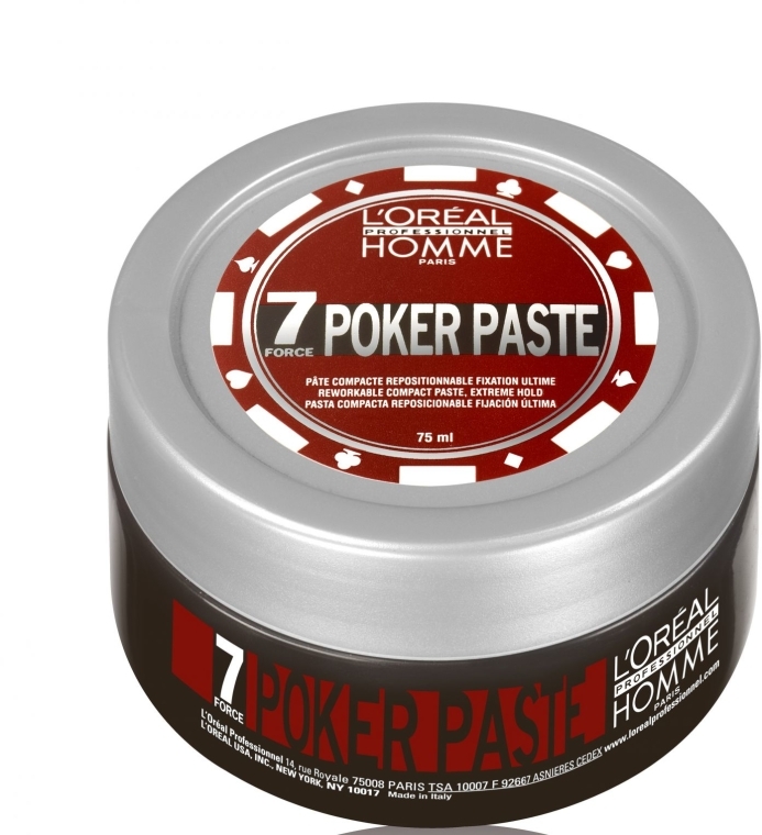 Matująca pasta do włosów - L'Oreal Professionnel Homme Poker Paste — Zdjęcie N1