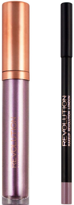 Zestaw do makijażu ust - Makeup Revolution Retro Luxe Metallic Lip Kit (lipstick 5,5 ml + l/pencil 1 g) — Zdjęcie N2