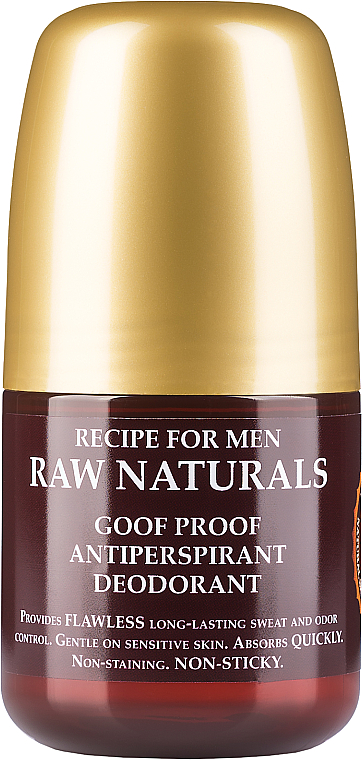 Antyperspirant w kulce dla mężczyzn - Recipe For Men RAW Naturals Goof Proof Antitranspirant Deodorant — Zdjęcie N1