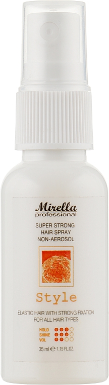 Lakier do włosów w sprayu - Mirella Professional Style Super Strong Hair Spray Non-Aerosol — Zdjęcie N2