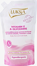 Kup Hipoalergiczne mydło w płynie do rąk Witamina E + Gliceryna - Luksja Hypo Allergenic Liquid Soap