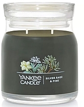 Świeca zapachowa w słoiczku Silver Sage & Pine, 2 knoty - Yankee Candle Singnature — Zdjęcie N2
