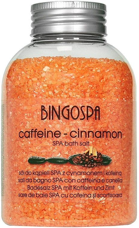 Antycellulitowa sól do kąpieli SPA z kofeiną i cynamonem - BingoSpa Cellulite Bath Salt SPA