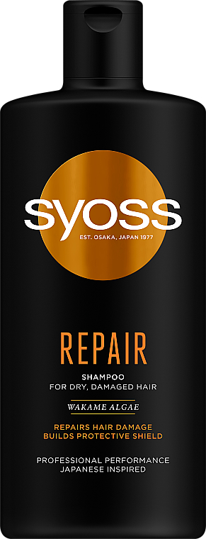 Odżywczy szampon do włosów suchych i zniszczonych Algi - Syoss Repair Shampoo
