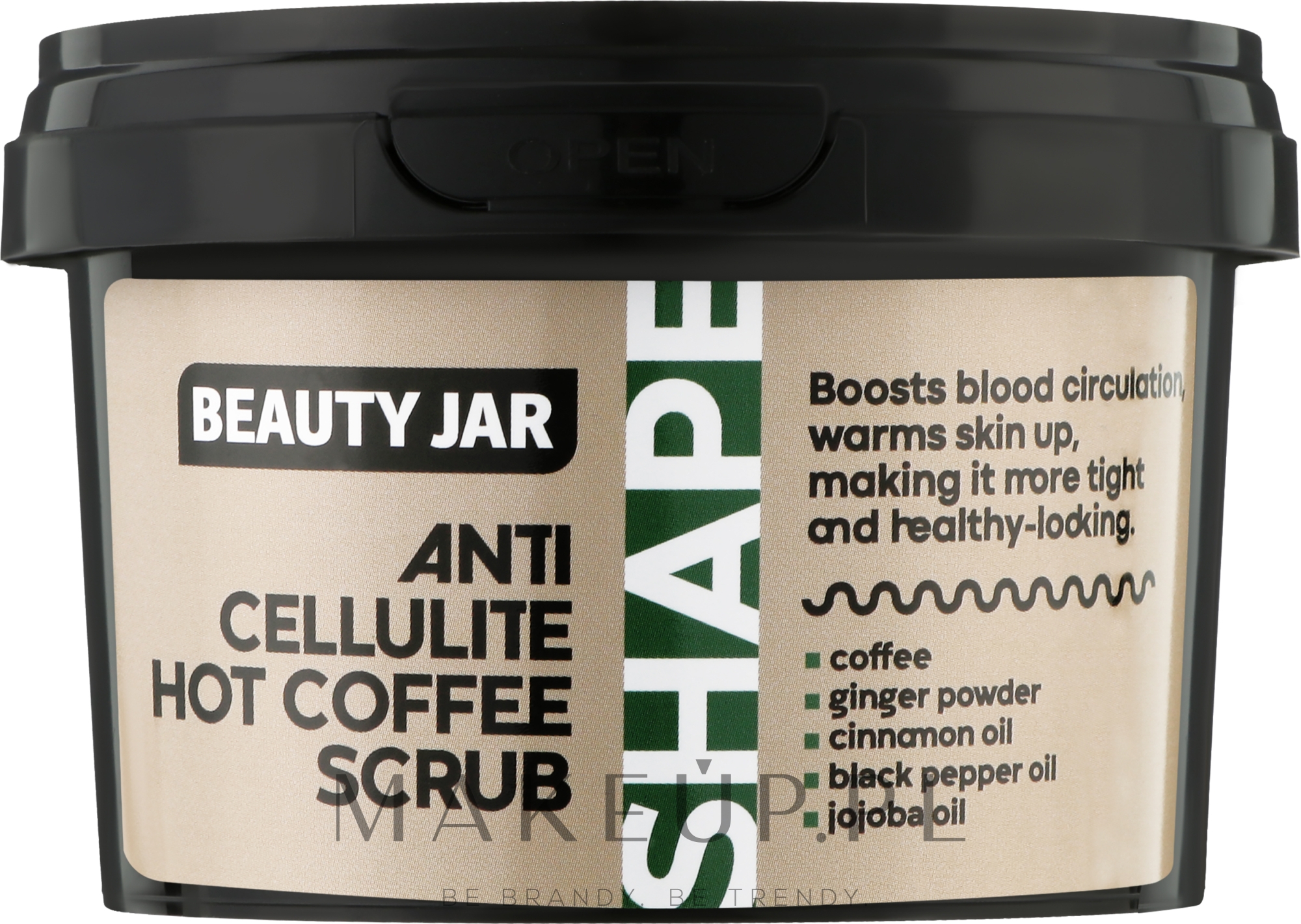 Antycellulitowy peeling do ciała - Beauty Jar Shape Anti-Cellulite Hot Coffee Scrub — Zdjęcie 250 g