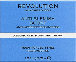Krem nawilżający z kwasem azelainowym do skóry problematycznej - Revolution Skincare Anti-Blemish Boost Cream With Azelaic Acid — Zdjęcie N2