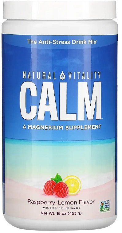 Uspokajający suplement diety - Natural Vitality Calm The Anti-Stress Drink Ruspberry Lemon — Zdjęcie N1