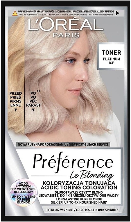 Toner do włosów - L'Oreal Paris Preference Le Blonding Toner — Zdjęcie N1