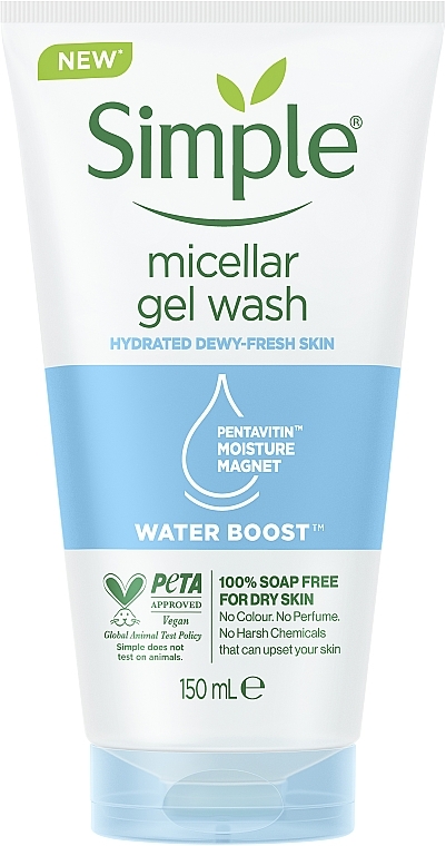 Żel micelarny do mycia twarzy - Simple Water Boost Micellar Gel Wash