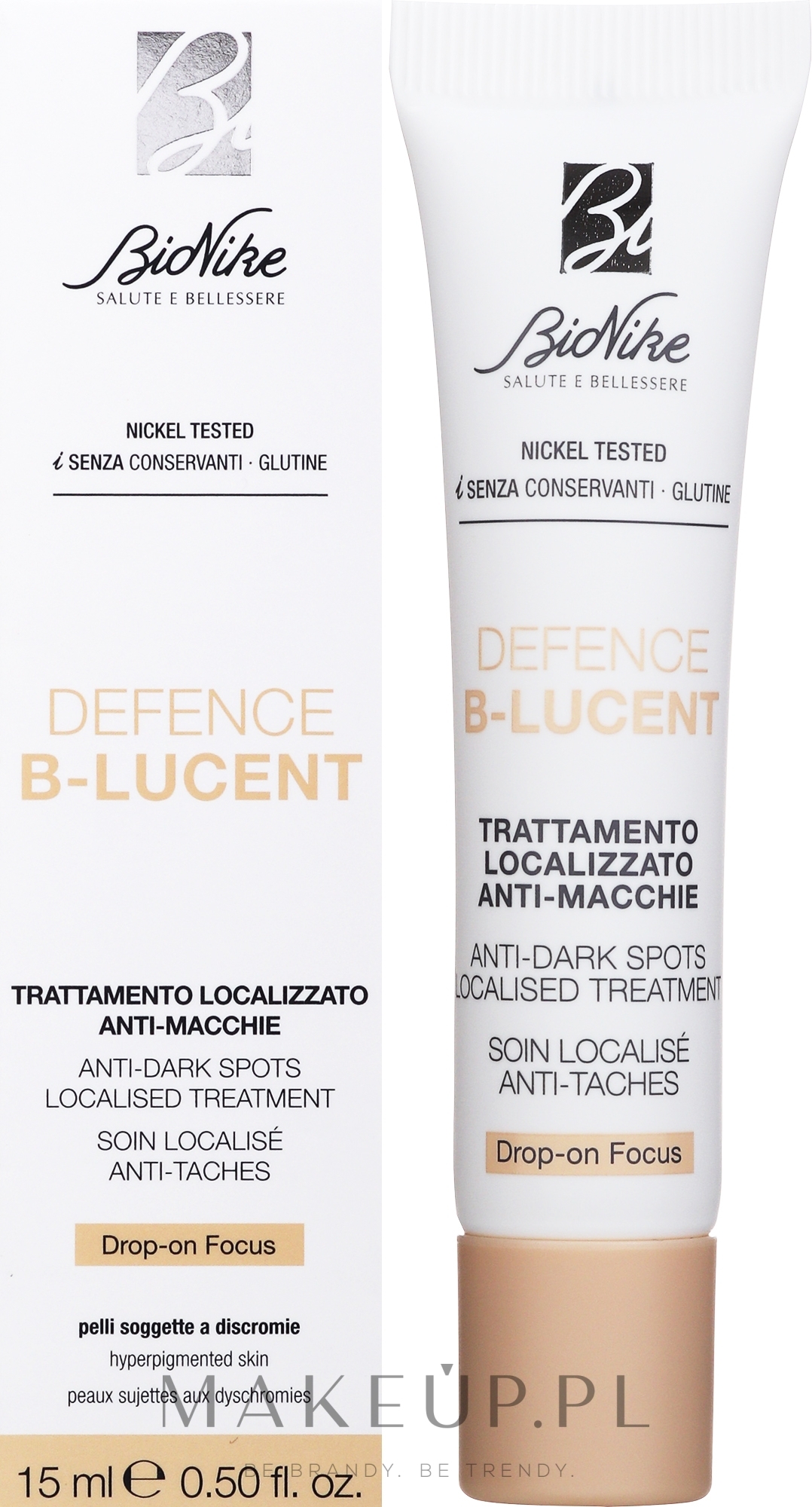 Krem przeciw plamom starczym - BioNike Defense B-Lucent Drop-on Focus Anti-Spots Treatment  — Zdjęcie 15 ml