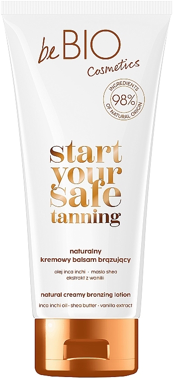 Naturalny kremowy balsam brązujący do twarzy - BeBio Start Your Safe Tanning Natural Creamy Bronzing Lotion  — Zdjęcie N1