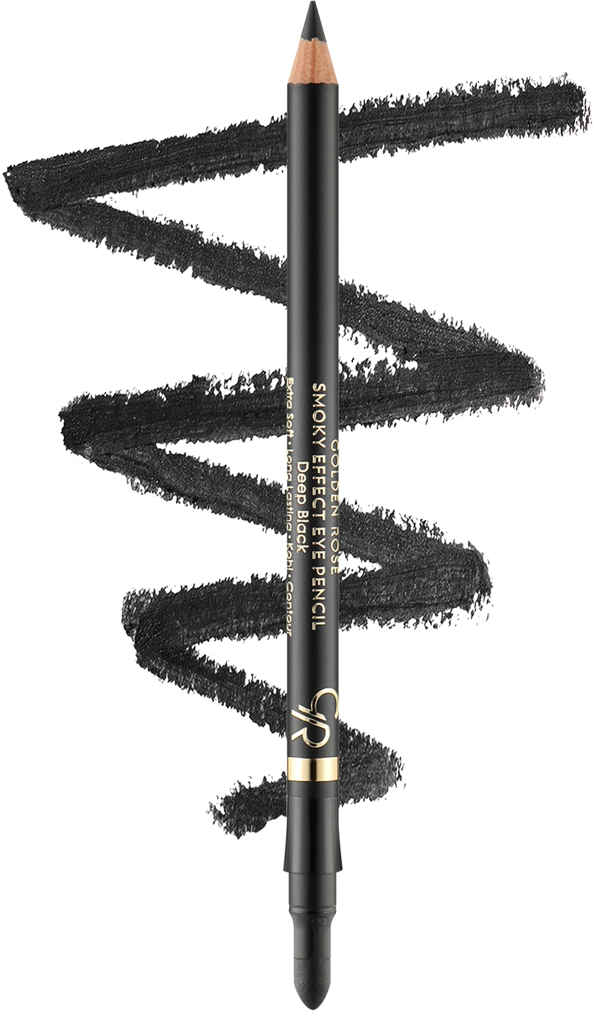 Kredka do oczu - Golden Rose Smoky Effect Eye Pencil — Zdjęcie 01 - Deep Black