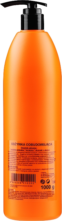 Rewitalizująca odżywka do włosów - Prosalon Protein Therapy + Keratin Complex Rebuild Conditioner (z pompką) — Zdjęcie N2