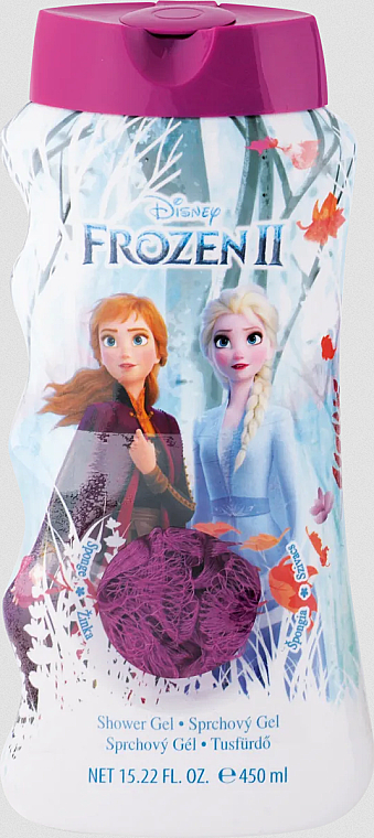 Zestaw - Air-Val International Frozen Disney Frozen 2 (sh/gel/450ml + sponge) — Zdjęcie N2
