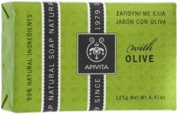 Oliwkowe mydło kosmetyczne - Apivita Natural Soap with Olive — Zdjęcie N1