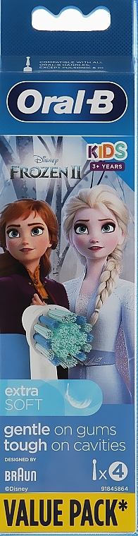 Wymienna główka do elektrycznej szczoteczki do zębów, 4 szt. - Oral-B Kids Frozen II