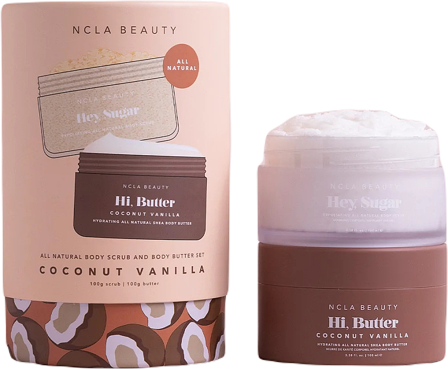 Zestaw - NCLA Beauty Coconut Vanilla Body Care Set (b/butter/100g + b/scrub/100g) — Zdjęcie N1