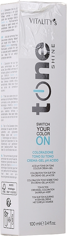 PRZECENA! Tonujący kwaśny krem koloryzujący - Vitality's Tone Shine Swich Your Color On Acid pH Tone On Tone Colour Cream-Gel * — Zdjęcie N2