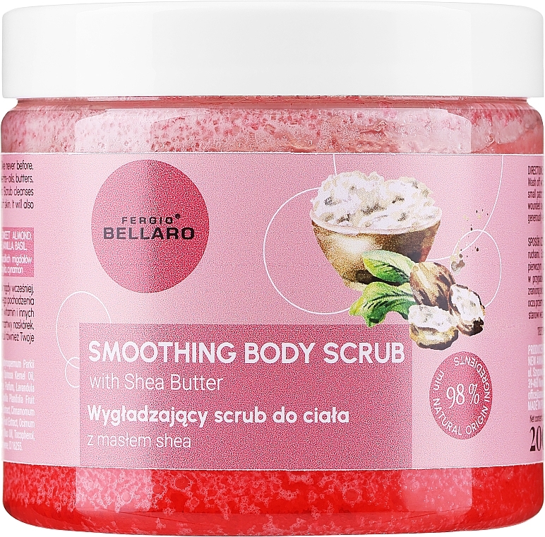 Wygładzający peeling do ciała z masłem shea - Fergio Bellaro Smoothing Body Scrub With Shea Butter — Zdjęcie N1