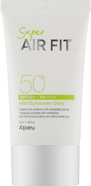 Krem przeciwsłoneczny do twarzy - A'Pieu Super Air Fit Mild Sunscreen Daily SPF50+ PA++++ — Zdjęcie N1